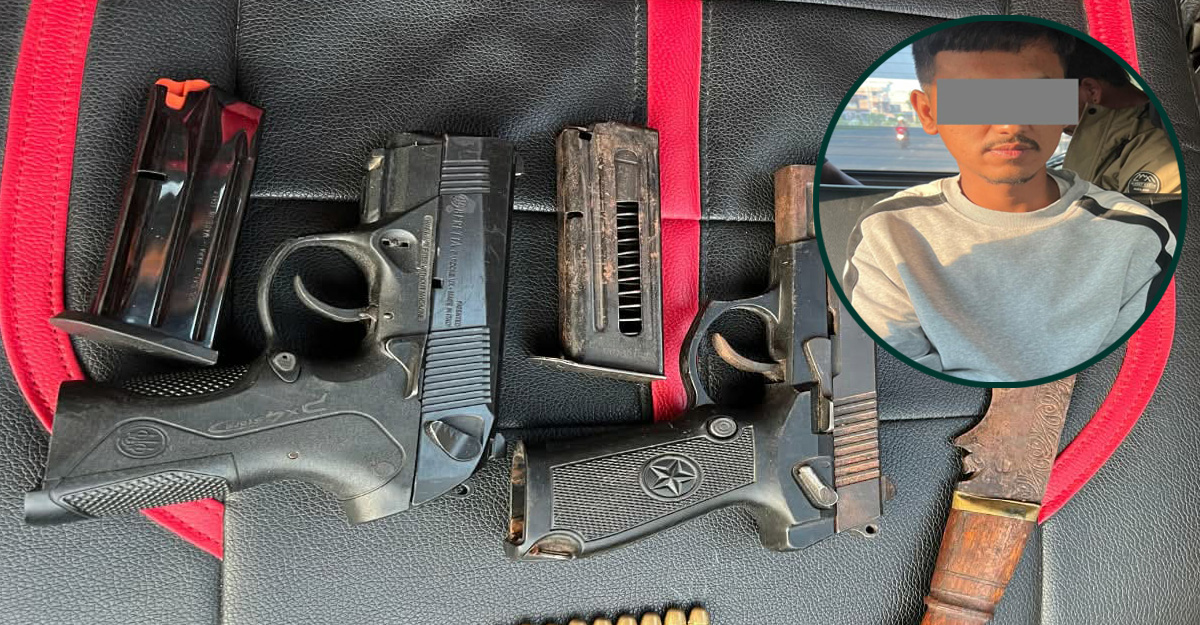 दुइटा अटोमेटिक पेस्तोलसहित समातिए एक युवक